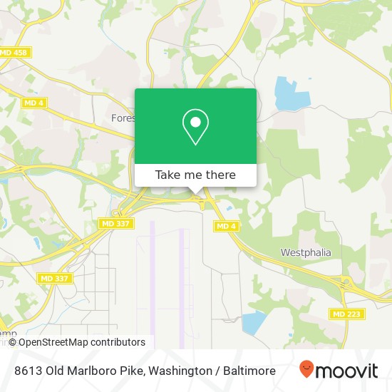 Mapa de 8613 Old Marlboro Pike, Upper Marlboro, MD 20772