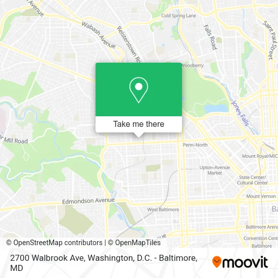 Mapa de 2700 Walbrook Ave