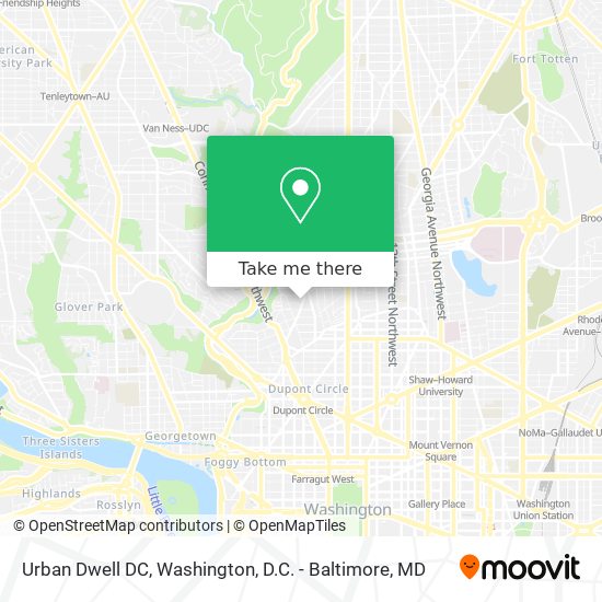 Mapa de Urban Dwell DC