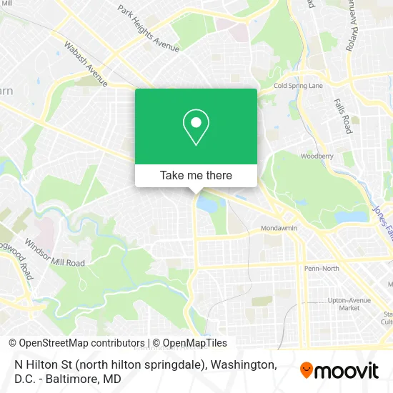 N Hilton St (north hilton springdale) map