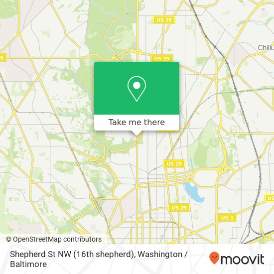 Mapa de Shepherd St NW (16th shepherd), Washington, DC 20011