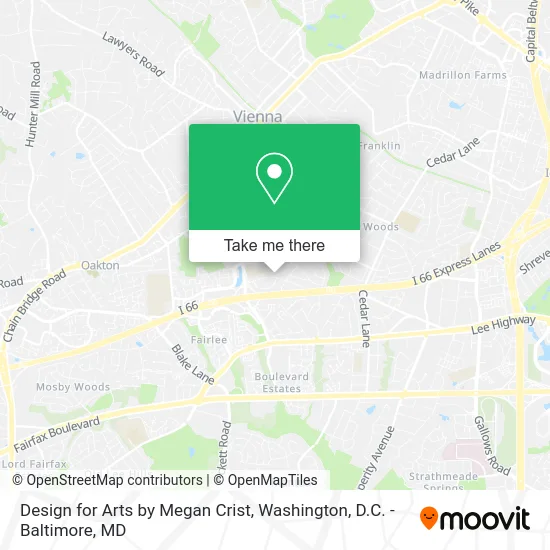 Design for Arts by Megan Crist map