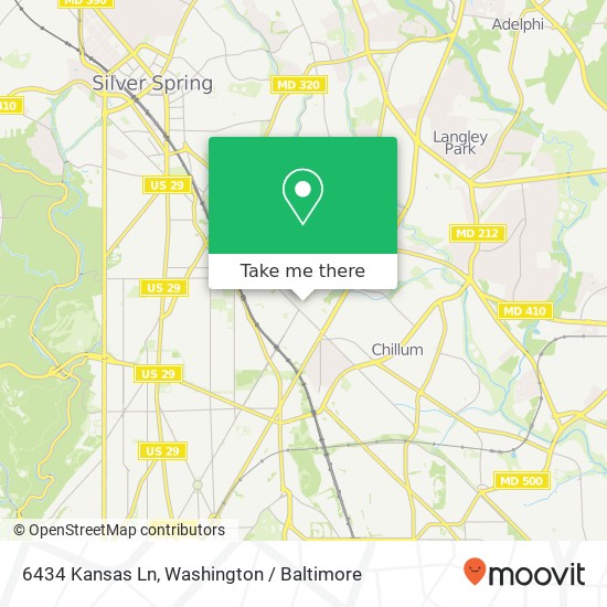 6434 Kansas Ln, Takoma Park, MD 20912 map