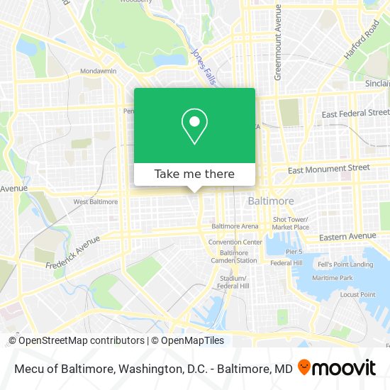 Mecu of Baltimore map