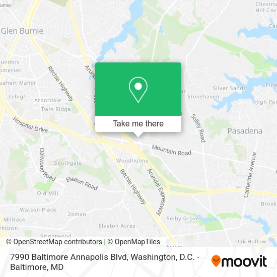 Mapa de 7990 Baltimore Annapolis Blvd