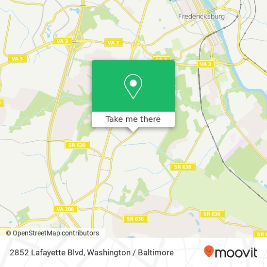 Mapa de 2852 Lafayette Blvd, Fredericksburg, VA 22408