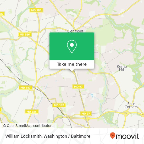 Mapa de William Locksmith, 11030 Veirs Mill Rd