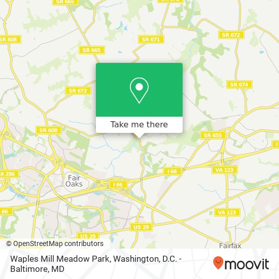 Mapa de Waples Mill Meadow Park, VA-664