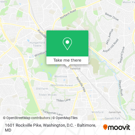 Mapa de 1601 Rockville Pike