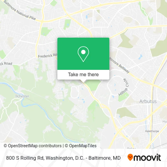 Mapa de 800 S Rolling Rd