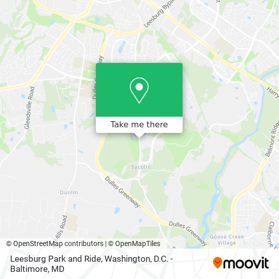 Mapa de Leesburg Park and Ride