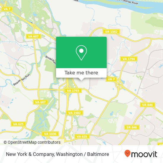 Mapa de New York & Company, Sterling, VA 20166