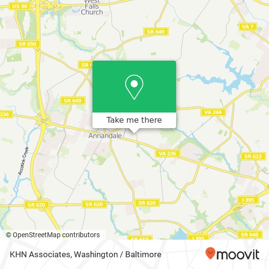 Mapa de KHN Associates, 4326 Evergreen Ln