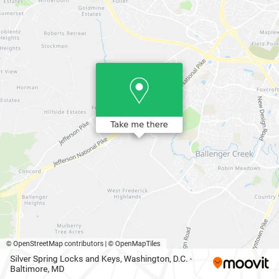 Silver Spring Locks and Keys map