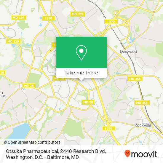 Mapa de Otsuka Pharmaceutical, 2440 Research Blvd
