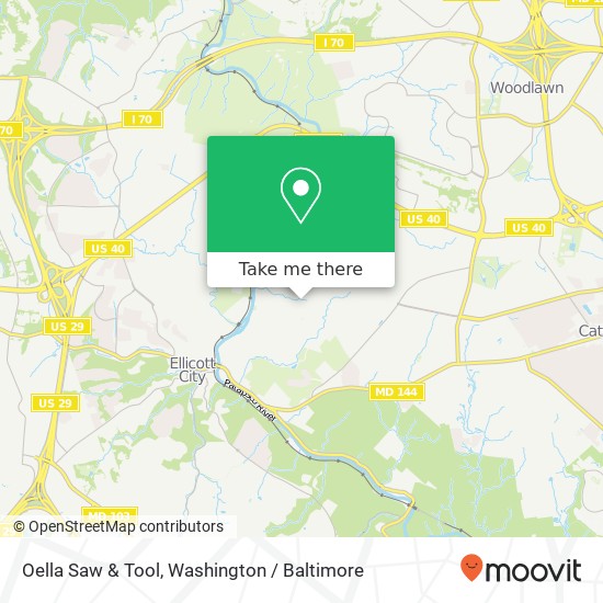 Mapa de Oella Saw & Tool, 500 Oella Ave