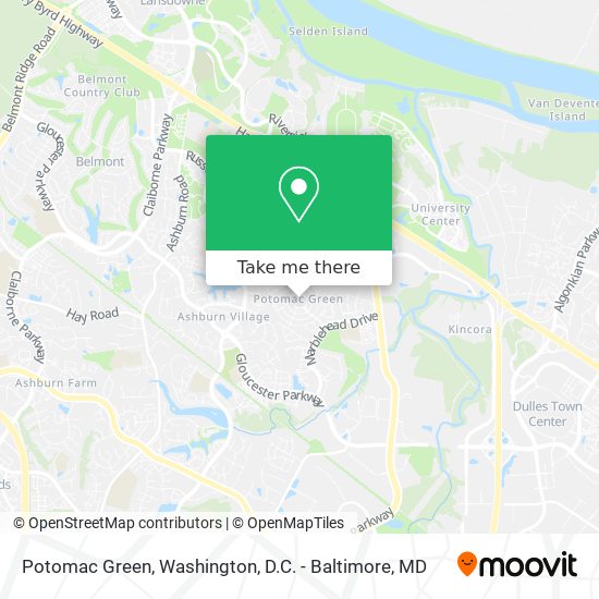 Mapa de Potomac Green