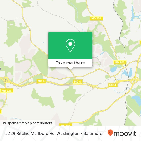 Mapa de 5229 Ritchie Marlboro Rd, Upper Marlboro, MD 20772