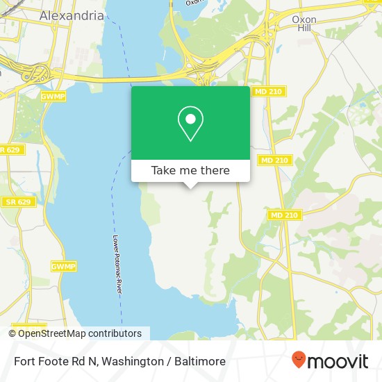 Fort Foote Rd N, Fort Washington, MD 20744 map