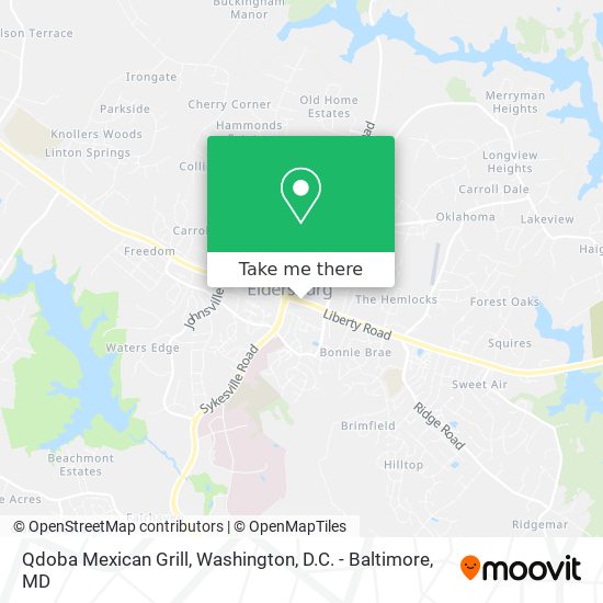 Mapa de Qdoba Mexican Grill