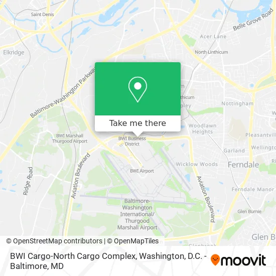 BWI Cargo-North Cargo Complex map