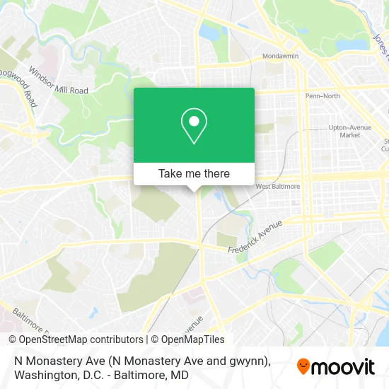 N Monastery Ave (N Monastery Ave and gwynn) map