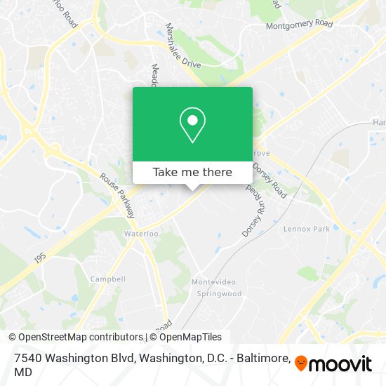 Mapa de 7540 Washington Blvd