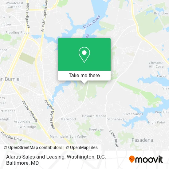 Alarus Sales and Leasing map
