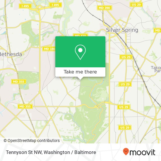 Mapa de Tennyson St NW, Washington, DC 20015