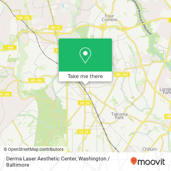 Mapa de Derma Laser Aesthetic Center, 8121 Georgia Ave