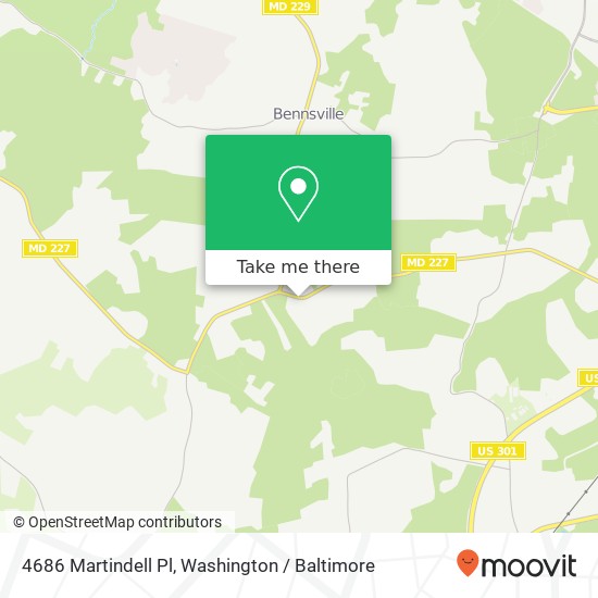 Mapa de 4686 Martindell Pl, Pomfret, MD 20675
