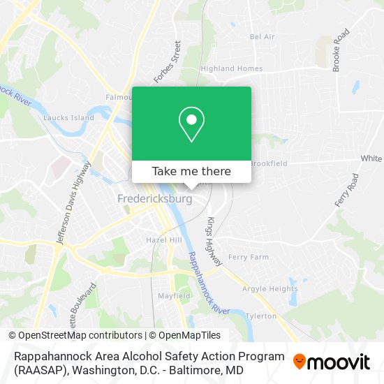 How To Get To Rappahannock Area Alcohol Safety Action Program Raasap In Washington D C Baltimore Md By Bus Train Or Metro