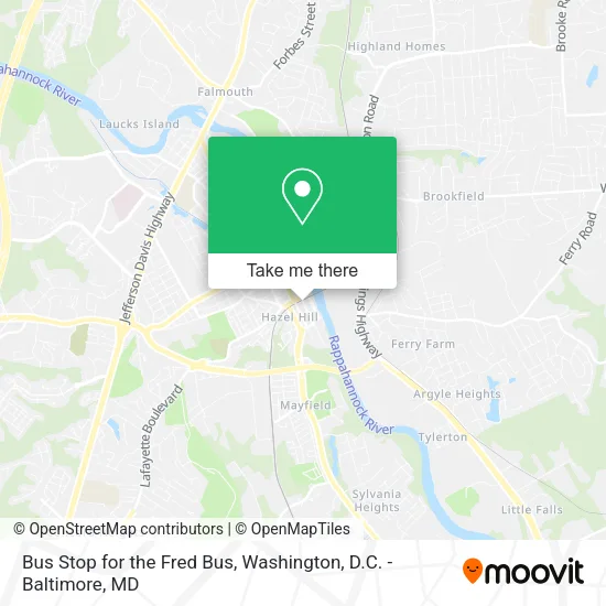 Bus Stop for the Fred Bus map