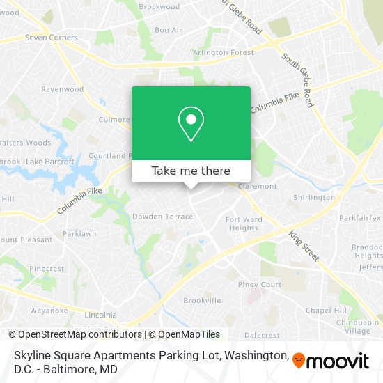 Mapa de Skyline Square Apartments Parking Lot