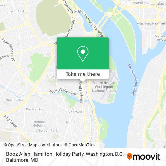 Booz Allen Hamilton Holiday Party map