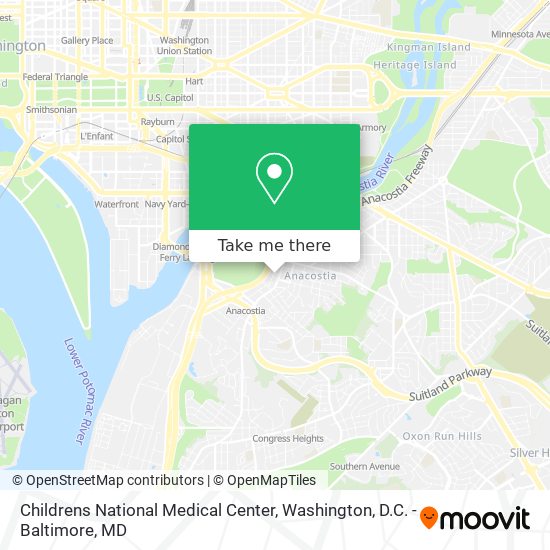 Childrens National Medical Center map
