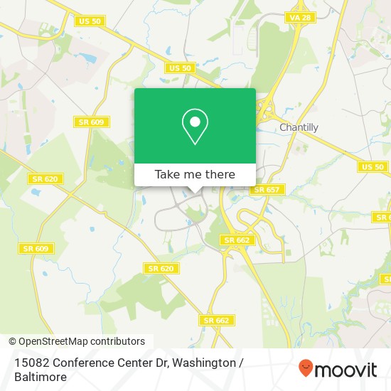 Mapa de 15082 Conference Center Dr, Chantilly, VA 20151