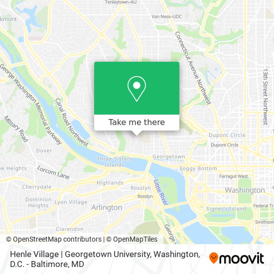 Mapa de Henle Village | Georgetown University