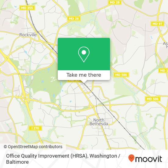 Mapa de Office Quality Improvement (HRSA)