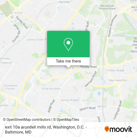 exit 10a arundell mills rd map