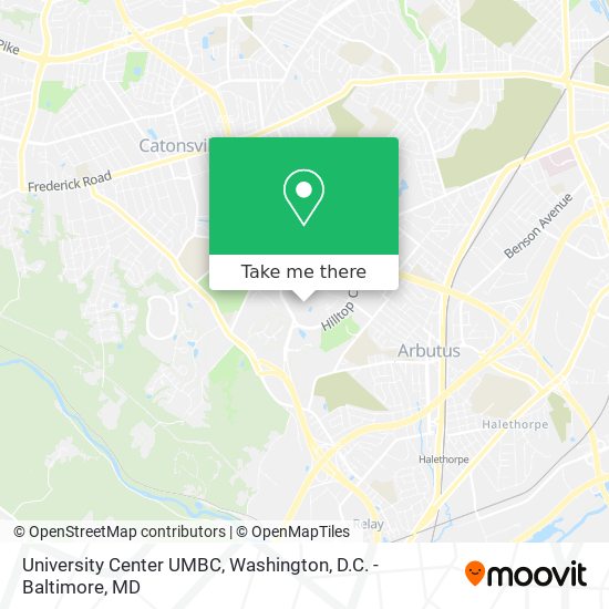 University Center UMBC map
