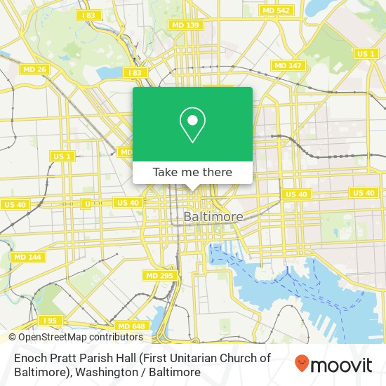 Enoch Pratt Parish Hall (First Unitarian Church of Baltimore) map