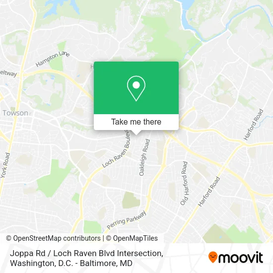 Mapa de Joppa Rd / Loch Raven Blvd Intersection