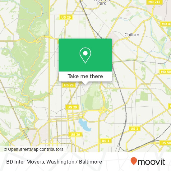 BD Inter Movers, 316 Upshur St NW map