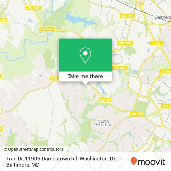 Mapa de Tran Dr, 11906 Darnestown Rd