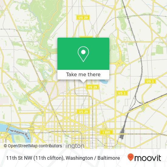 11th St NW (11th clifton), Washington, DC 20009 map