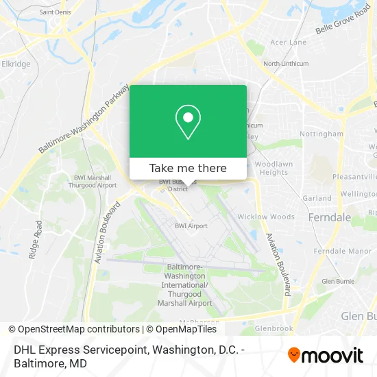 DHL Express Servicepoint map