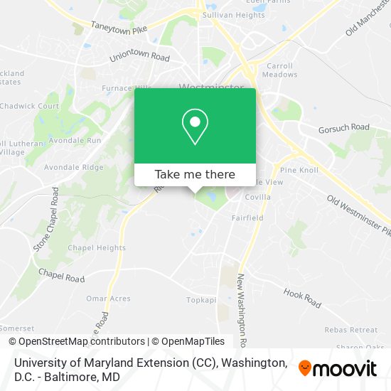 University of Maryland Extension (CC) map