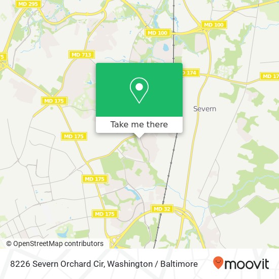 Mapa de 8226 Severn Orchard Cir, Severn, MD 21144