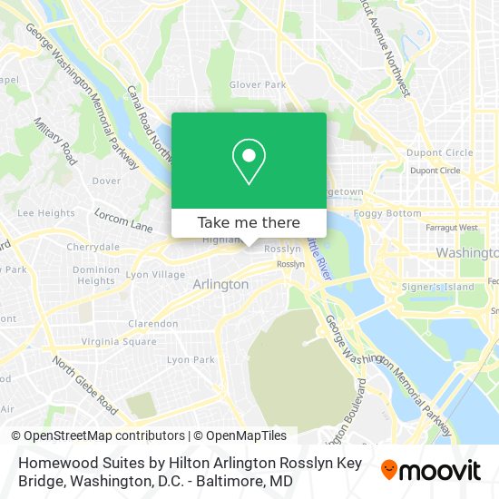 Homewood Suites by Hilton Arlington Rosslyn Key Bridge map